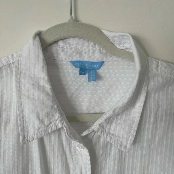 Draper James White Button Down XXL Shirt - Picture 4 of 10